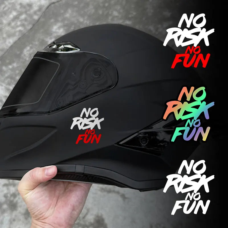 NO RISK NO FUN Motorcycle Stickers FM
