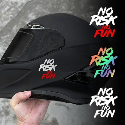 NO RISK NO FUN Motorcycle Stickers FM