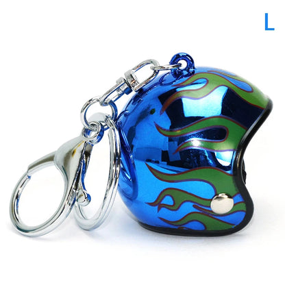 Motorcycle Helmet Metallic Keychain FM