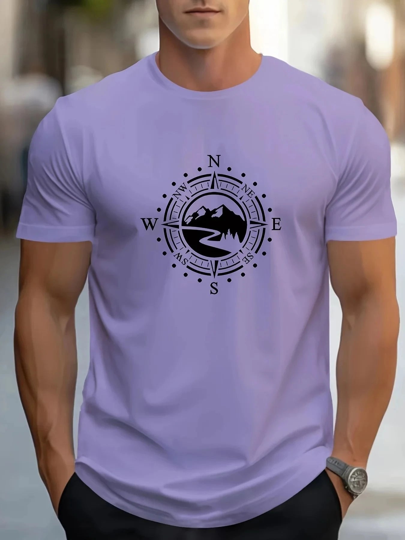 Compass Print Cotton Men FM