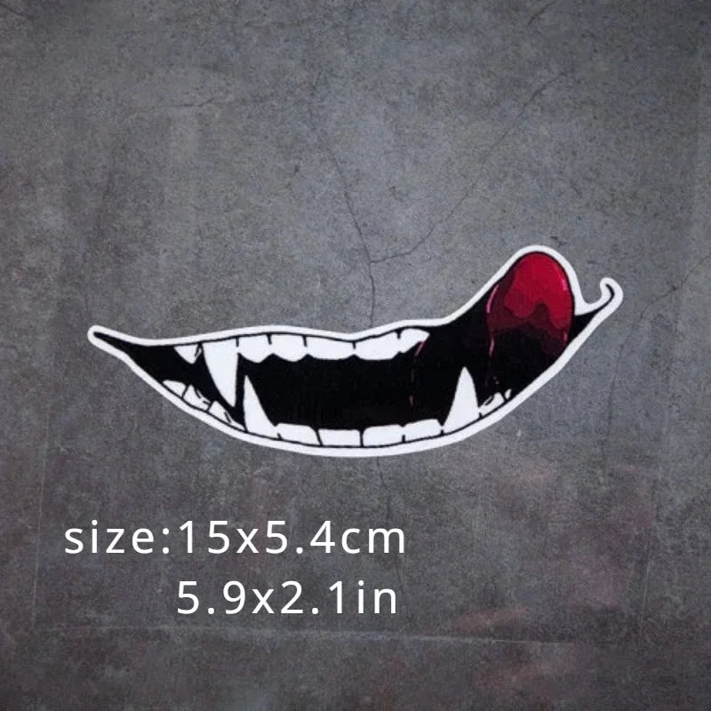 Crazy Smile Helmet Sticker FM