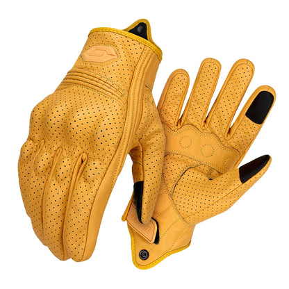 Moto Gloves Leather Breathable FM