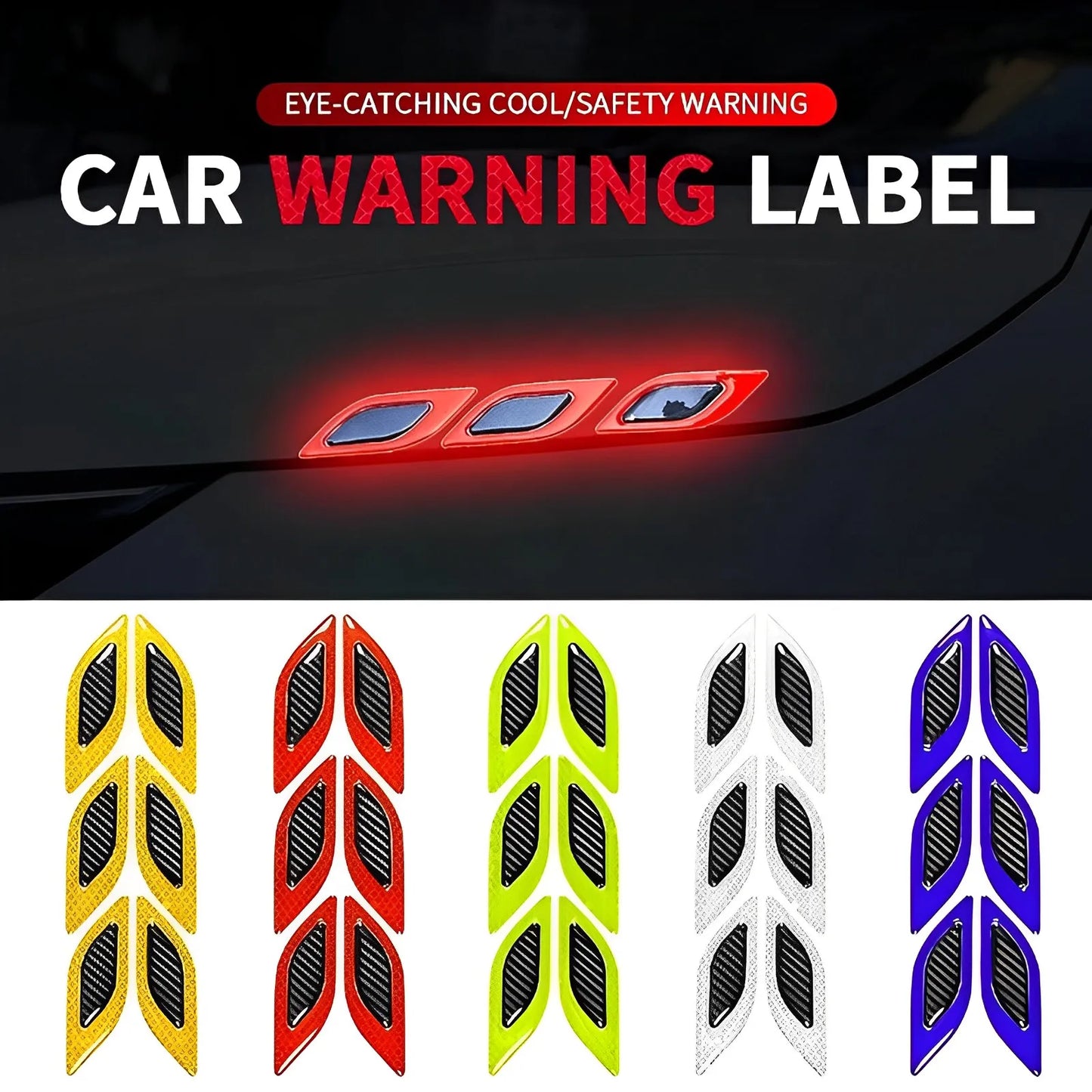 Carbon Fiber Look Car Reflective Stickers FC