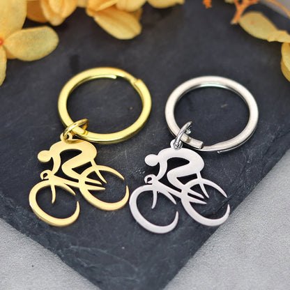 Cyclist Metal Keychains FB