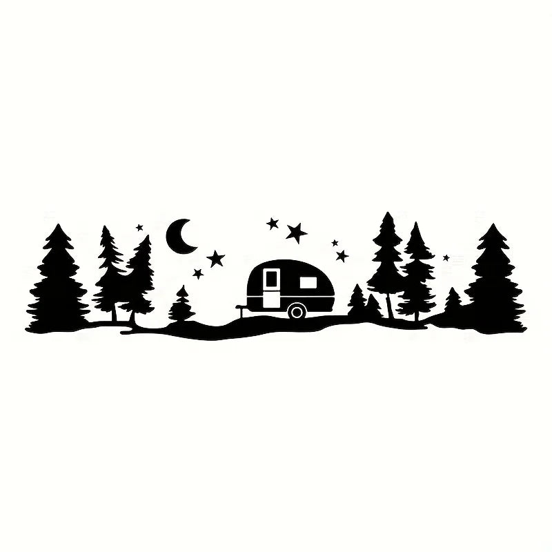 Mountain Forest Pattern Vinyl Car Sticker MV