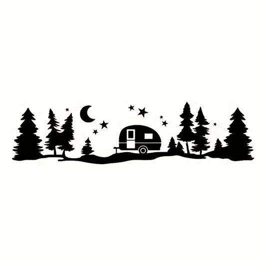 Mountain Forest Pattern Vinyl Car Sticker MV