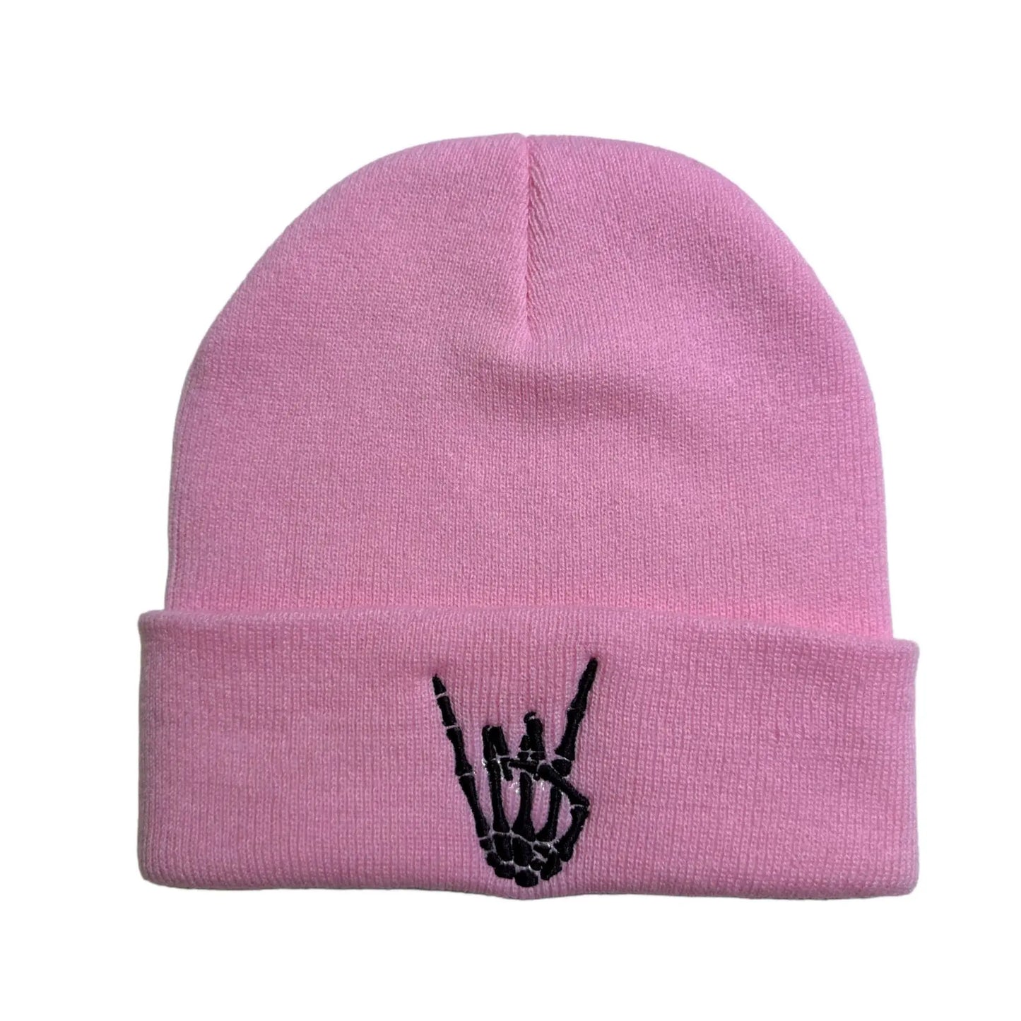 Skull Finger Embroidery Knitted Hat FM