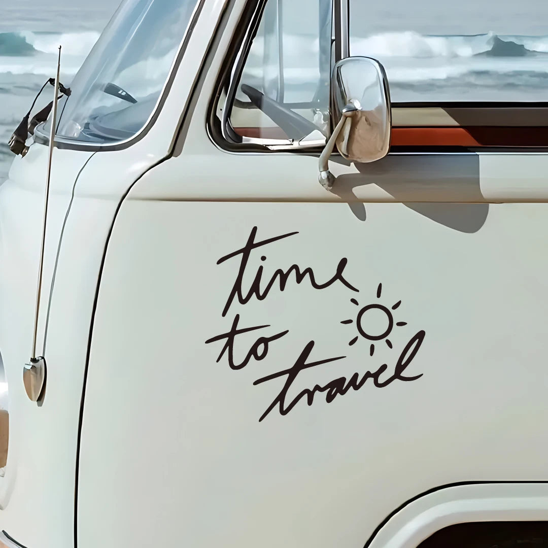 Time to Travel Handwritten Script Decal MV