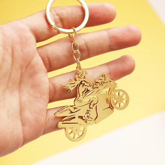 Girl Biker Keychain FM