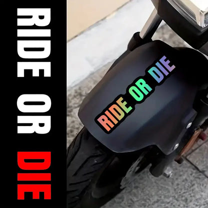RIDE OR DIE Helmet Stickers FM
