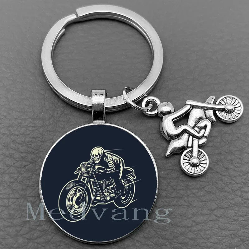 Motorcycle Rider Keychain FM