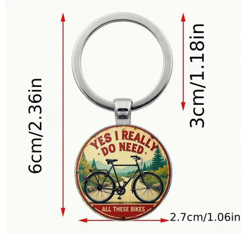 Retro Bicycle Keychain FB