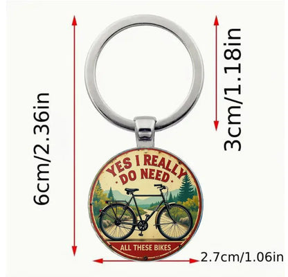 Retro Bicycle Keychain FB