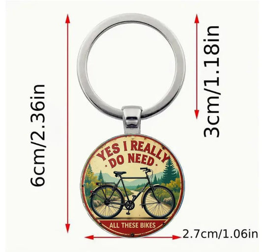 Retro Bicycle Keychain FB