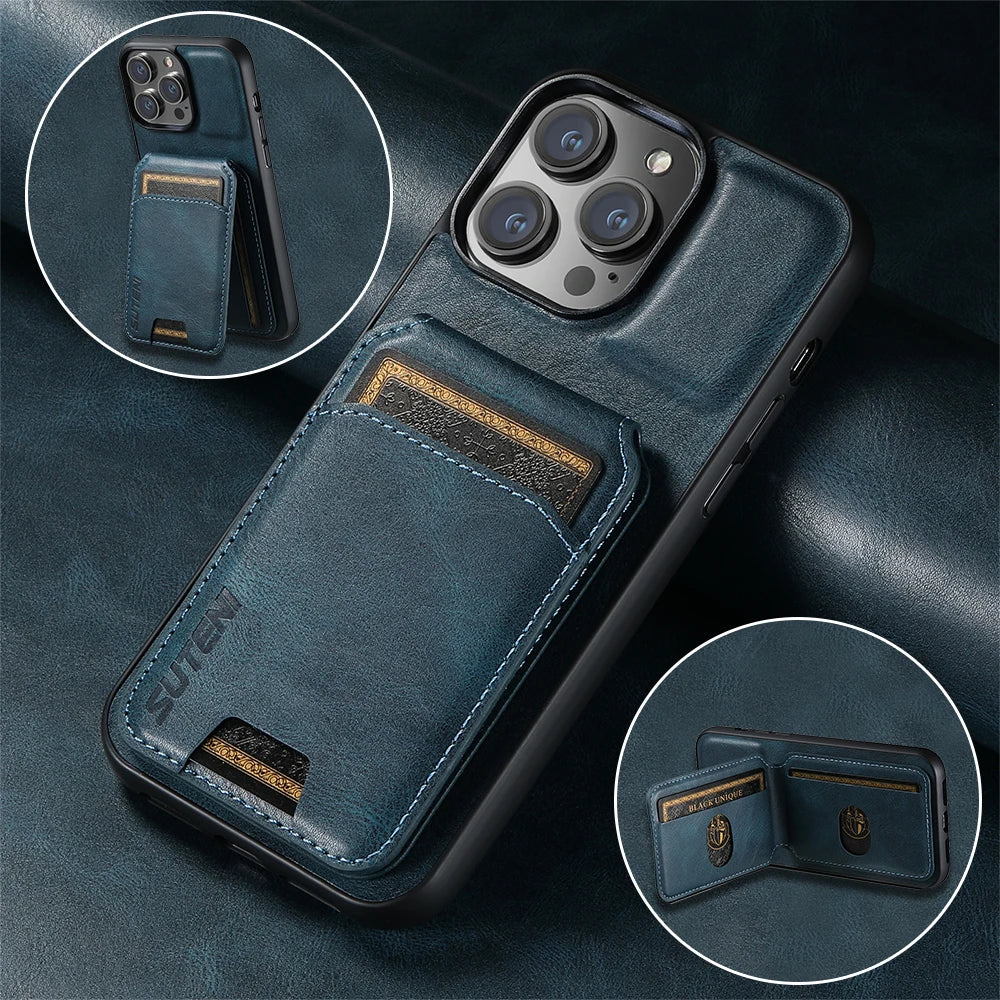 Leather Card Holder iPhone Case FM