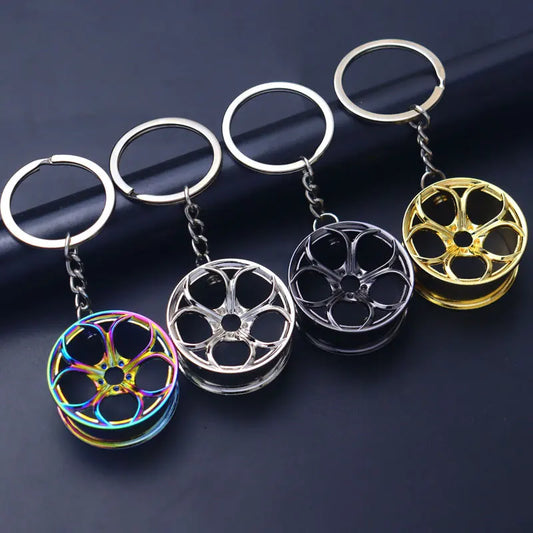 JDM Car Wheel Keychain FC