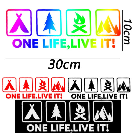 ONE LIFE LIVE IT Car Stickers FC