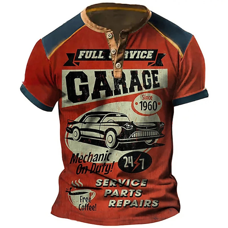 Vintage Garage Henley T-Shirt FC