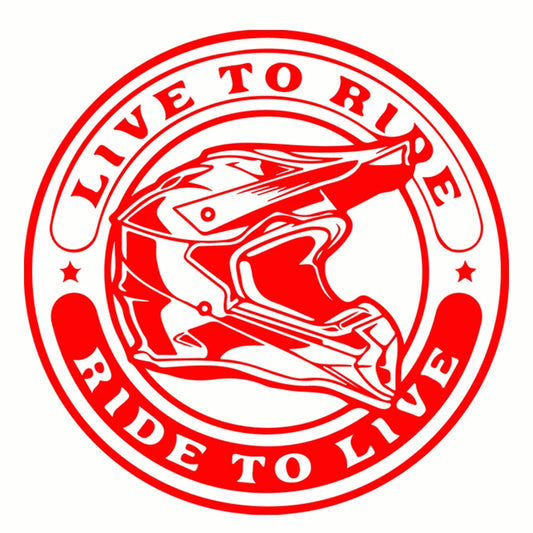 Live to Ride Reflective Decal FM