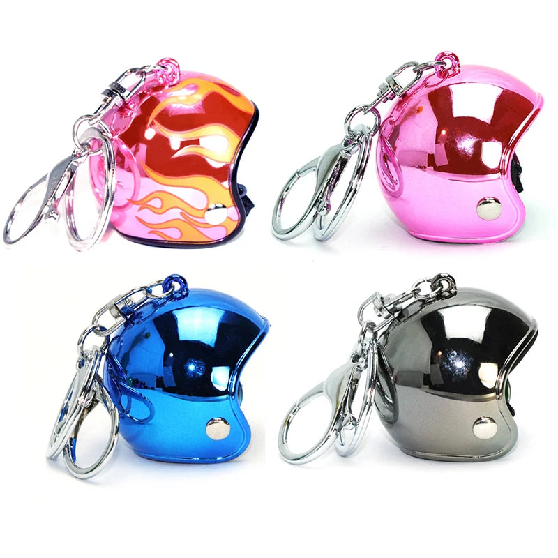 Motorcycle Helmet Metallic Keychain FM