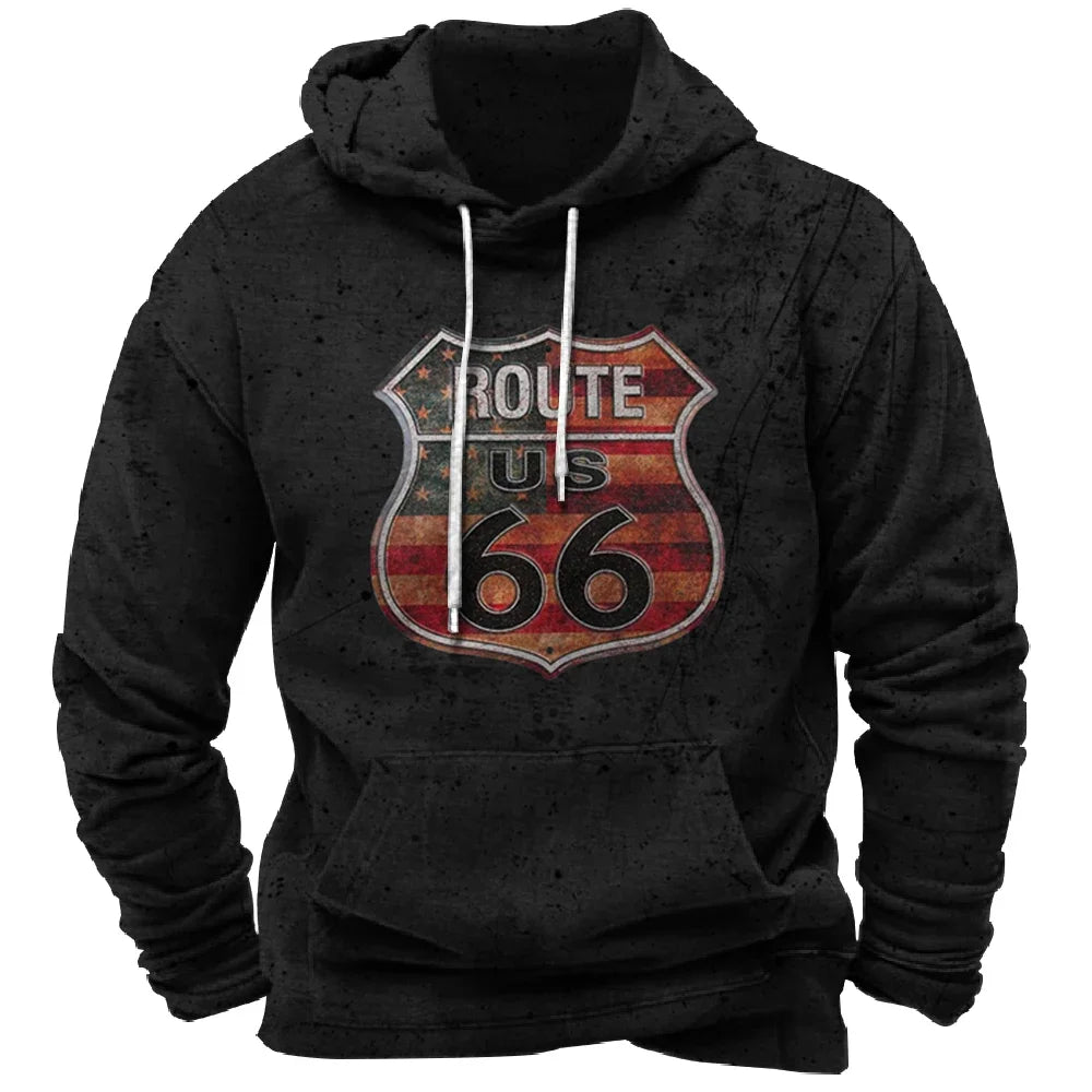 Vintage Hoodie Route 66 FM