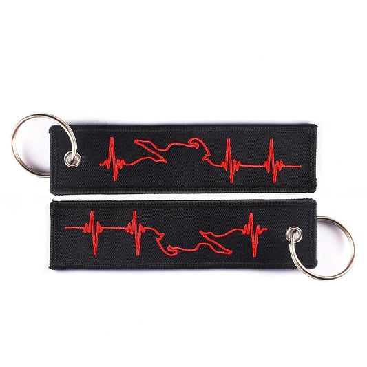 Biker Heartbeat Keychain FM