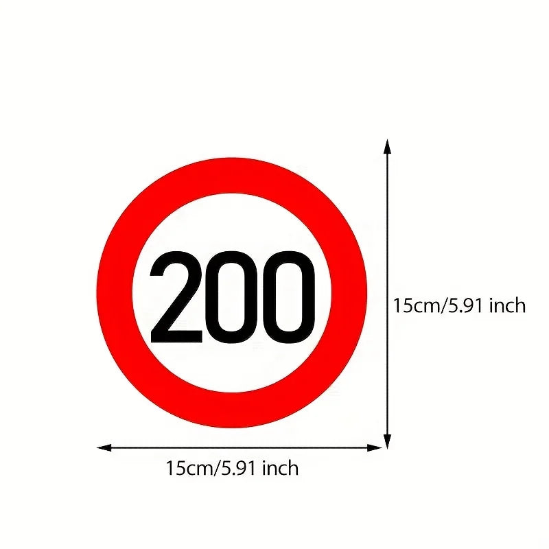 Circular Speed Limit Road Sign Decals FC