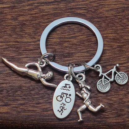 Triathlon Sports Keyring FB