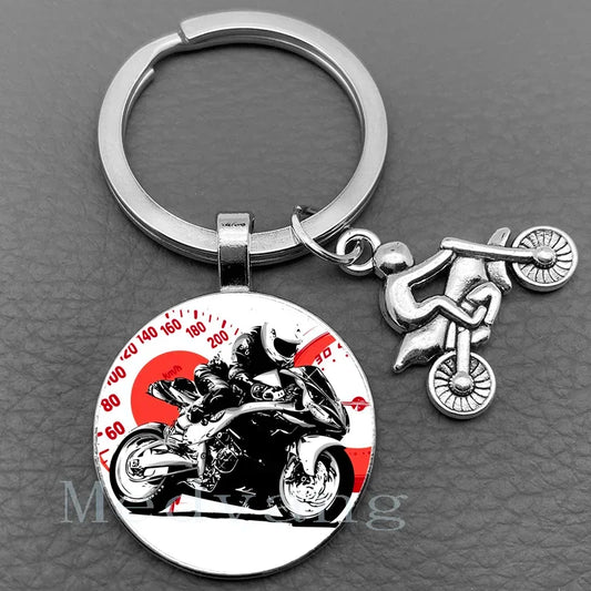 Motorcycle Rider Keychain FM