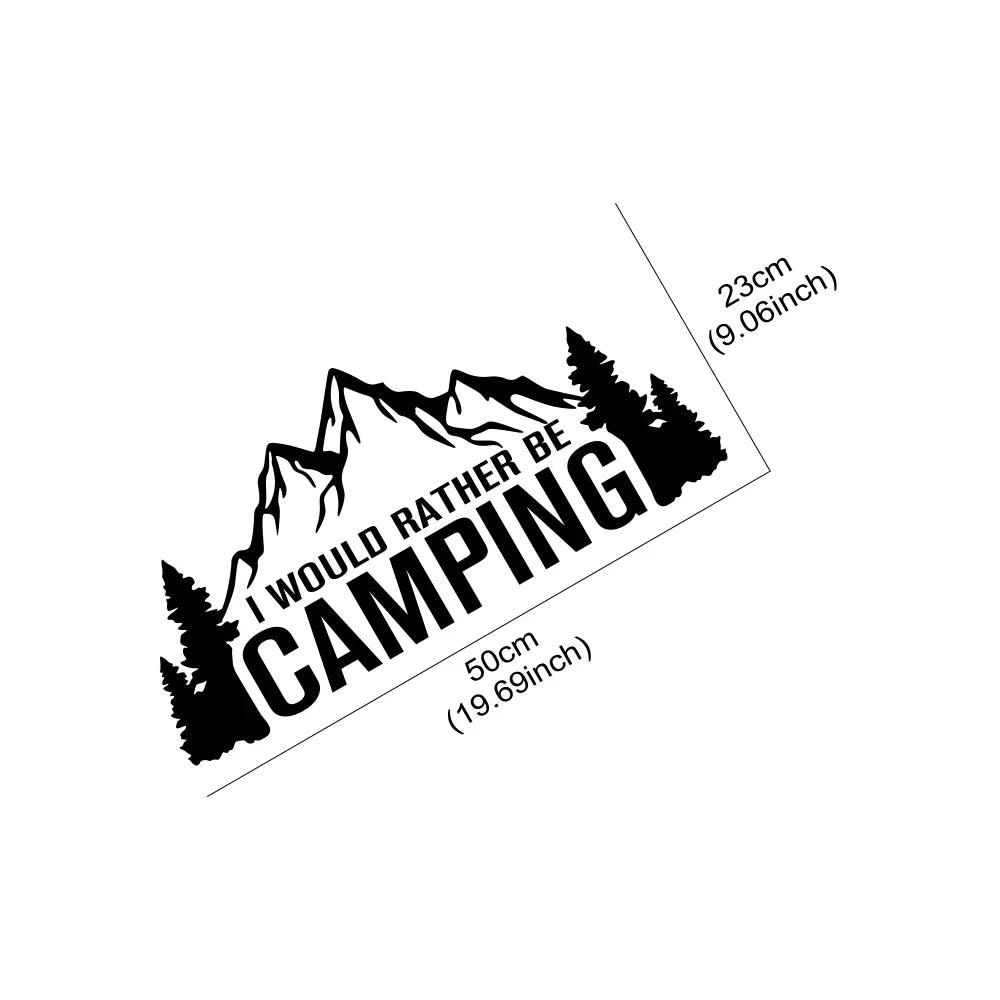 I Would Rather Be Camping Sticker MV