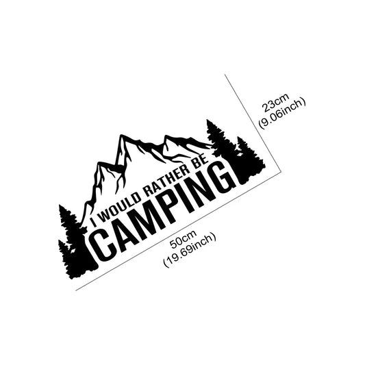 I Would Rather Be Camping Sticker MV
